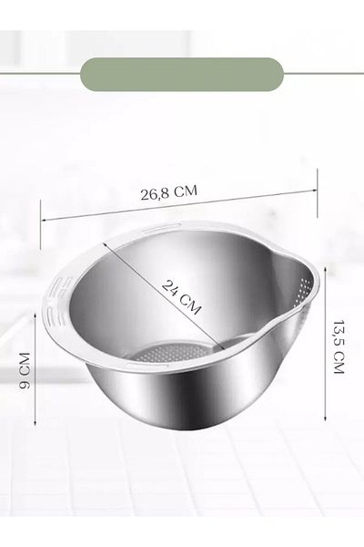 Transformacion 2 Pieces 721521   Inox Drainer • Rice • Pasta • Salad 304 Stainless Steel