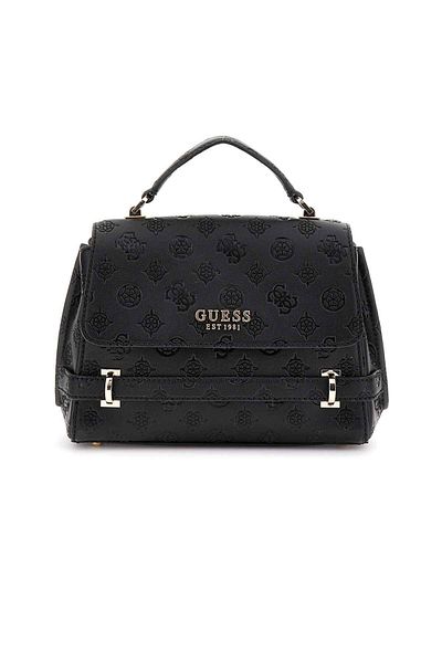 Guess Geantă de umăr Zarela Top Handle Fl pentru femei - neagră