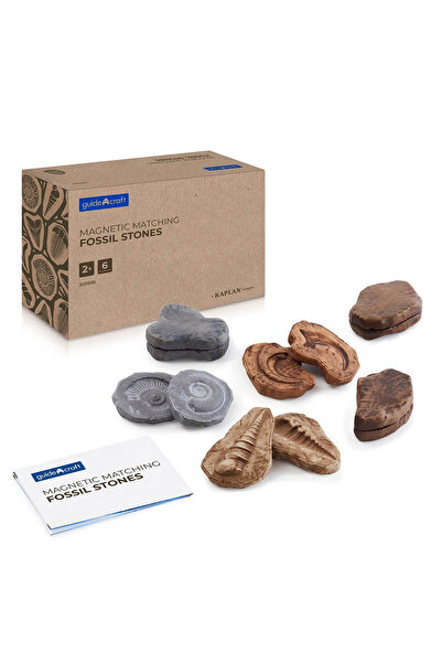 Guidecraft Fosile Magnetice, Set 6 Perechi, Dinte De Megalodon, Gheare De Tir...