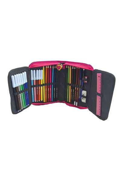 Junior Fully Equipped School Pencil Case, 1 Zipper