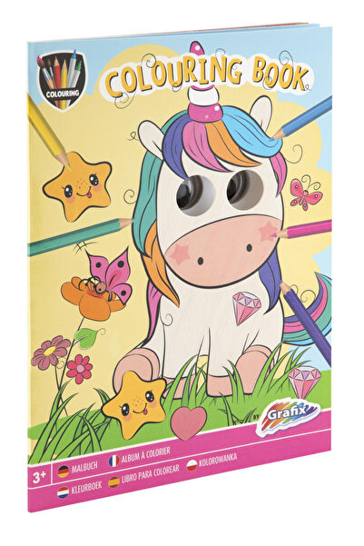 GRAFİX Carte De Colorat Cu Ochisori (ROZ)