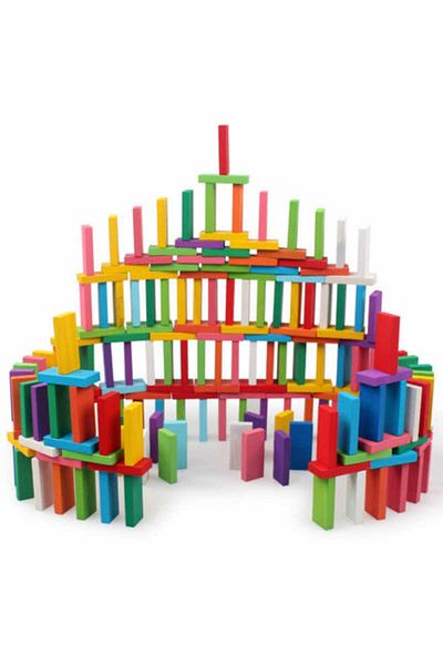 Micostore Domino Game 1000 Colored Wooden Pieces