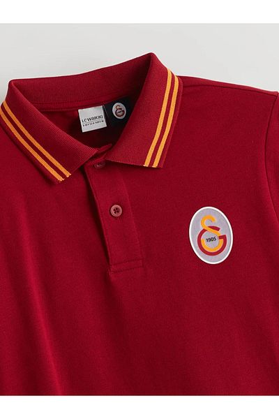 LC Waikiki Lcw Kids Red Polo Neck G*Latasaray Printed Boys T-Shirt