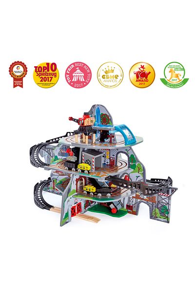 Hape Wooden Toy - Train And Mountain Mine Set (32 PIECES)