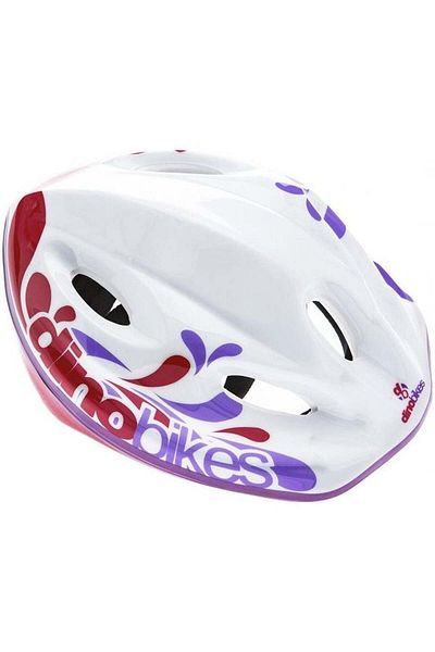 Dino Bikes Cască de siguranță albă și roz