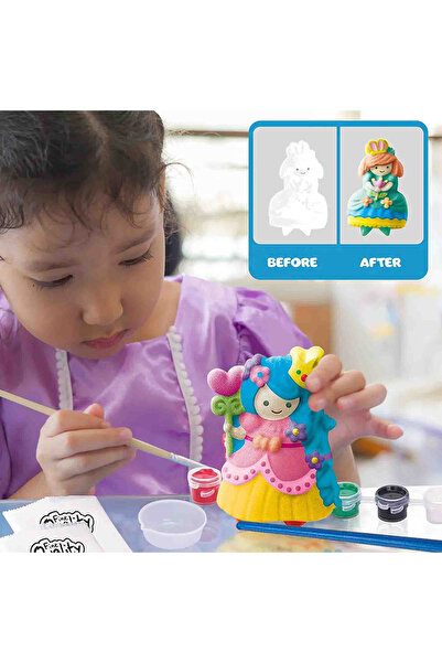 Micostore Πριγκίπισσες, Γύψινες Φιγούρες για Ζωγραφική για Παιδιά, Πλήρες Κιτ Κατασκευής Φτιάξ' το Μόνος σου