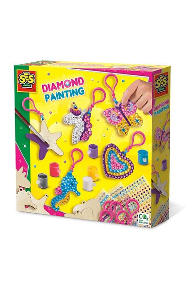 SES Creative Diamond Painting and Gluing Set - Wooden Keychains
