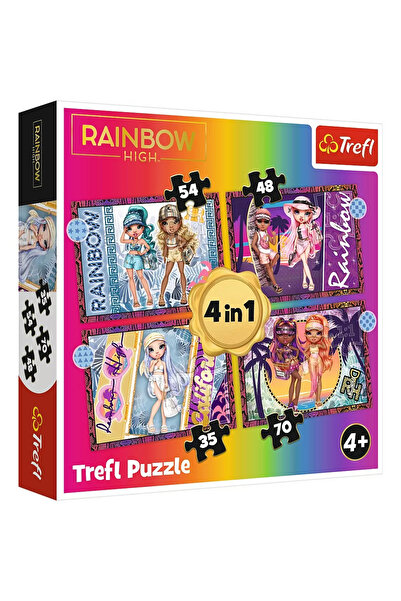 Trefl Puzzle Rainbow High 4 în 1 Papusile Fashion