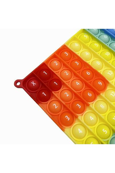 Micostore Pop It 10*10 Math Learns Multiplication And Addition, Educational Toy, 20 X 20 Cm, Multicolor