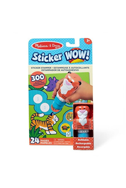 Melissa & Doug Activități cu stickere Sticker Wow Tiger, accesorii de artă și...