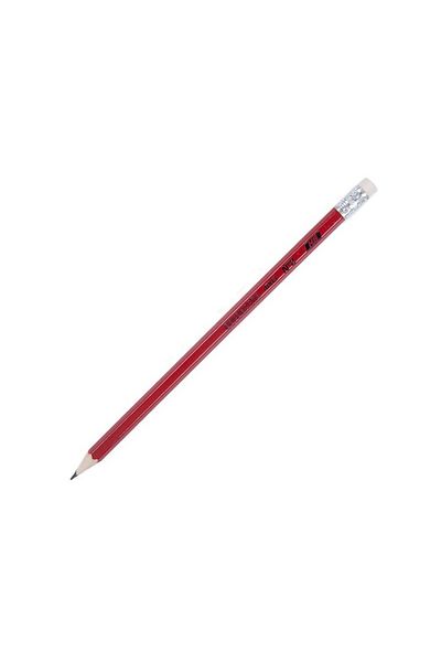 Micostore Creion Grafit Colorarte, Hb, Corp Hexagonal Rosu, Cu Guma De Sters