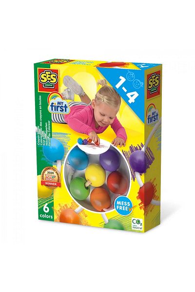 SES Creative Primele mele - Creioane cerate sub formă de mărgele pe un fir
