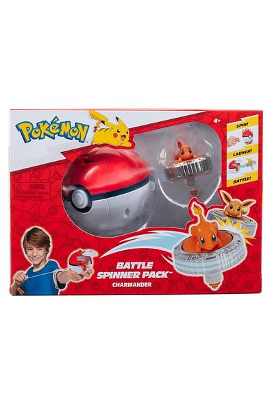Pokemon - Set de joc Battle Spinner cu figurină, Charmander și Pok Ball