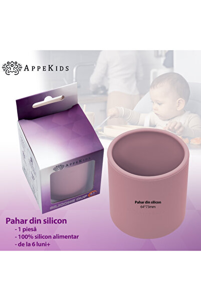 APPEKIDS Pahar Din Silicon, - Old Rose