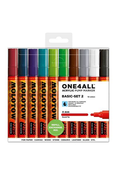 Molotow Marker Acrilic One4all 227hs Portofel Basic-set 2, 10 Buc.