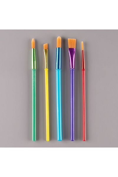 KEYROAD Set Of 5 Brushes, Nylon Tip, Round And Wide