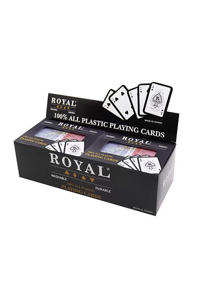 As Set 2 Pachete Carti De Joc, Royal, Canta, Poker, Din Pltic