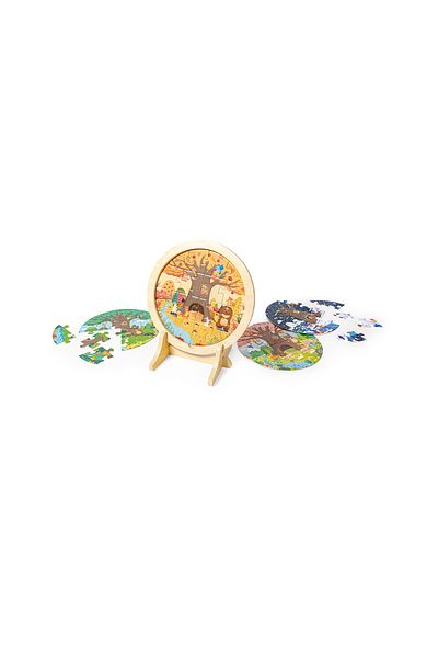 Hape Wooden Puzzle - Set Of 4 Seasons (10, 12, 16 AND 18 PIECES)