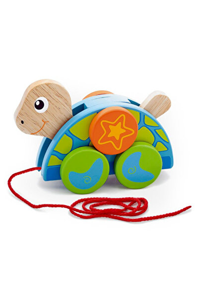 Viga Toys Jucarie De Tras Din Lemn Testoasa