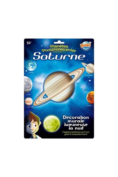 Buki France Glow-in-the-dark Wall Decorations - Planet Saturn
