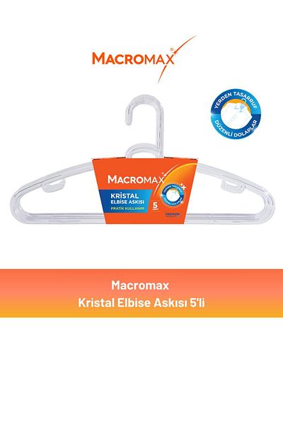 MACROMAX Crystal Clothes Hanger 5 Pcs