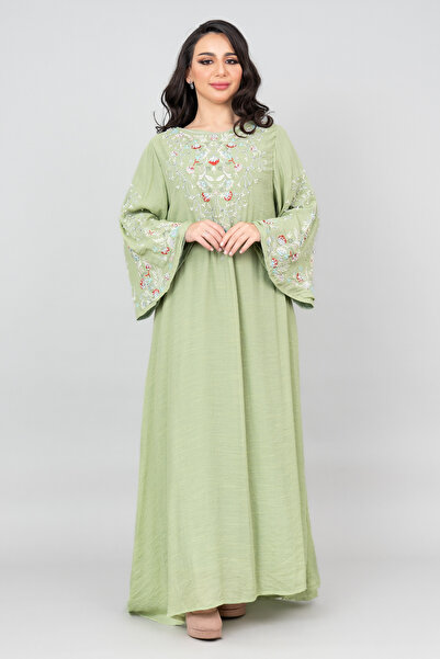 IKKXA جلابية مطرزة بشكل عصري