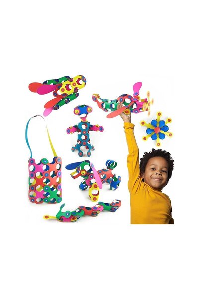 Bebeluc Magnetická stavebnice Clixo - Duha (42 dílků)