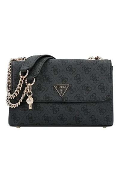 Guess Geantă crossbody Eco Erica Cnvrtble Xbody Flap pentru femei, antracit, ...
