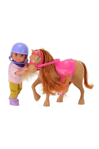 Simba Evi Doll Set With Light Brown Horse