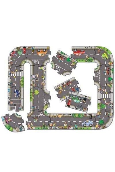 Orchard Toys Puzzle gigant de podea traseu masini (20 piese) GIANT ROAD JIGSAW