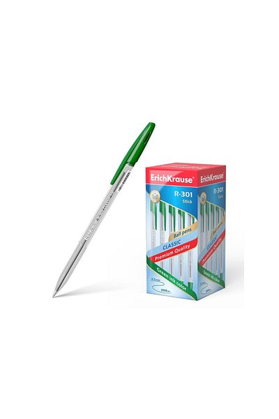 Erich Krause Green Pen R-301 Classic Stick 1.0 Mm,