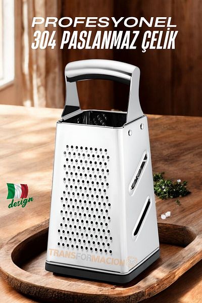 Transformacion 4 Sided Grater Kitchen Hand Grater - 304 Stainless Steel