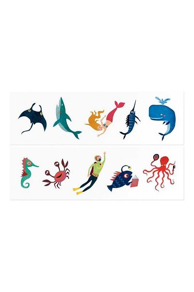Londji Tatuaje Marinari Si Sirene, Ocean, Lavabile, Non Alergice