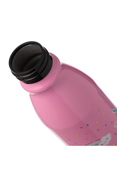Micostore Παιδικό Μπουκάλι Νερού, Αλουμινένιο Δοχείο, 600 Ml, Μονόκερος, Ροζ, Βιδωτό Πώμα, Σχολείο και Νηπιαγωγείο