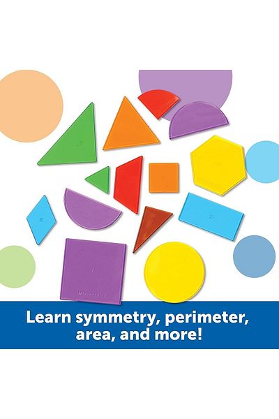 Learning Resources Transparent Geometric Shapes (408 Pieces)