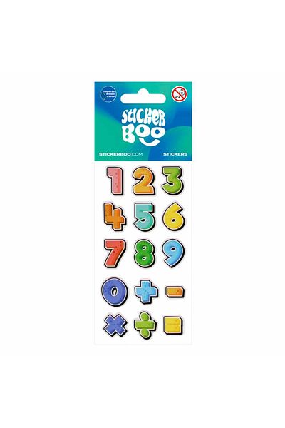 Micostore Stickere Cifre Colorate Si Semne Matematice, Abtibilduri Pentru Activitati Copii