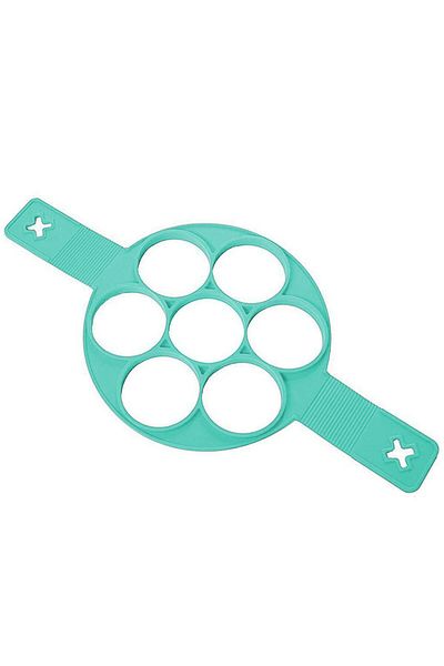 Micostore Silicone Pan For Frying Eggs, Mini American Pancakes, With Handles, Turquoise, 37 X 21 X 5.8 Cm