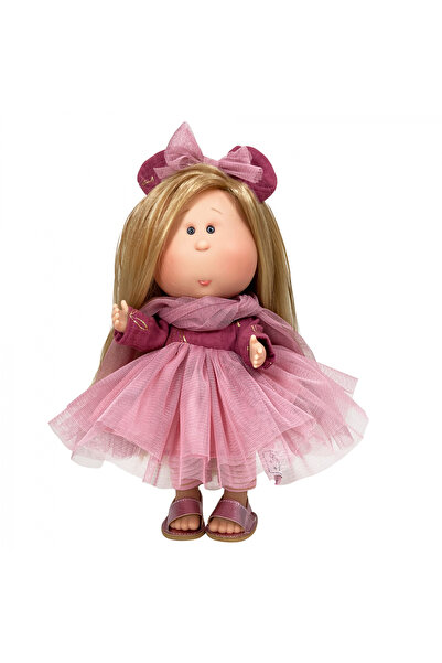 OEM Păpușa Nines D'onil, Mia, cu păr blond și fundă roz, cu articulații, cu p...