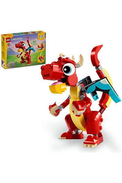 LEGO ® Creator Dragonul Roșu 31145 - Set de construcție pentru vârste de la 6 ani în sus (149 de piese)