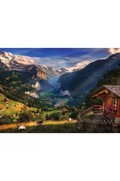 Trefl Puzzle 1000 Premium Plus Photo Odyssey Valea Lauterbrunnen Elvetia