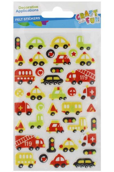 Micostore Self-adhesive Felt Stickers, Car Model