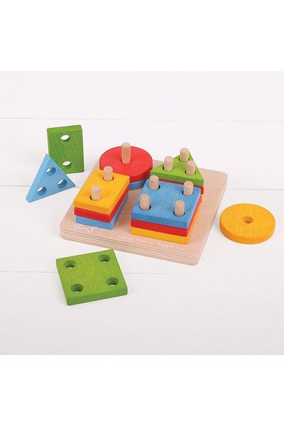 BigJigs Sorting game - 4 geometric shapes