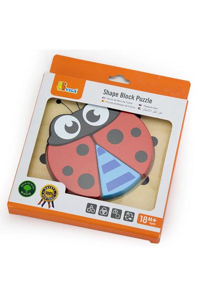 Viga Toys Ladybug Wooden Puzzle