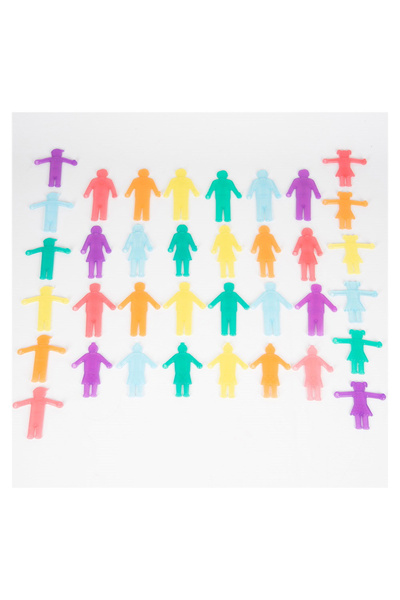 TickiT Свързващи се силиконови човечета, 36 части,