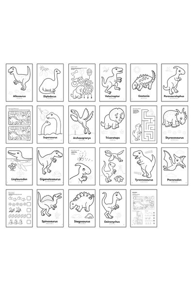 Orchard Toys Coloring Book With Activities In English And Dinosaur Stickers