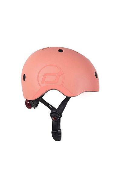SCOOT AND RIDE Children's Safety Helmet, Magnetic Adjustment System With Led, S-m, 51-55 Cm, ​​3 Years , Peach