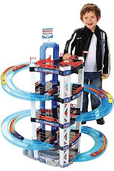 Klein Multi-storey car park with 5 levels, lift, ramp, gas station and 2 cars, Bosch