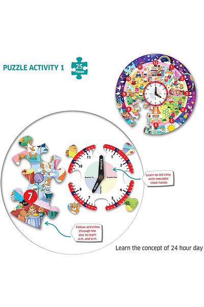 Chalk and Chuckles Puzzle - Invatam Ceasul Cu Ursuletul
