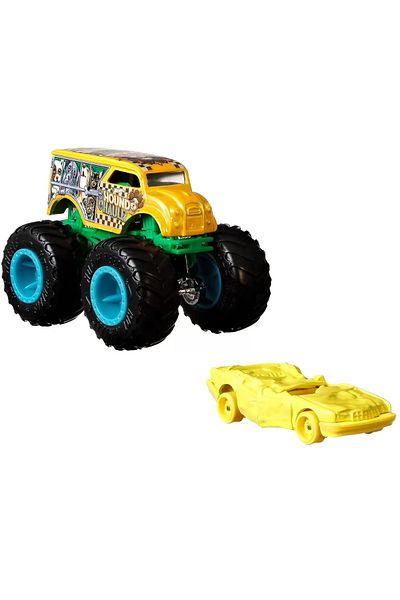 mattel Hot Wheels Monster Truck Si Masinuta Metalica Hound Hauller