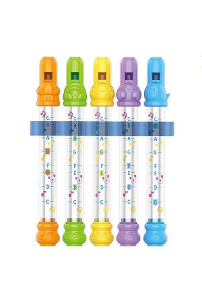 Micostore Jucarie de baie bebelusi, Fluier cu Apa, 5 buc/set